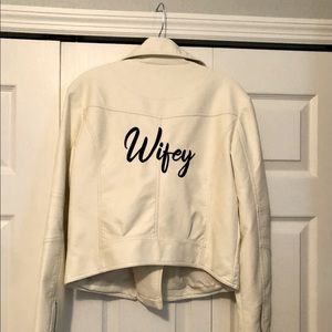 Wifey Faux Leather Jacket